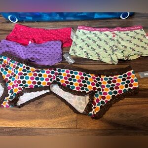 Bundle Vintage Garage boxer type panties. Size small
